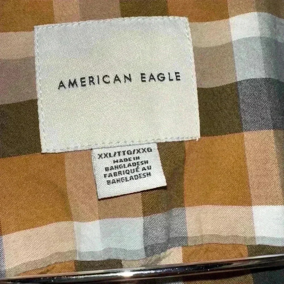 American Eagle Plaid Long Sleeve Button Down Shirt XXL / Perfect for Fall! - Picture 4 of 13